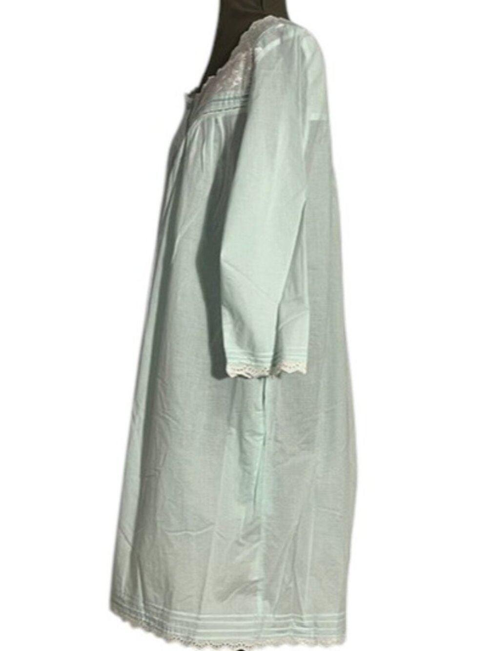 EILEEN WEST Light Mint Green Nightgown With Robe Set Size S NWOT - Picture 7 of 16
